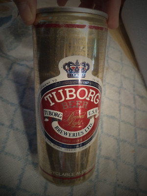 TUBORG USA BREWED LIGHT BEER 16 OZ ALUMINUM BEER CAN CARLING BREW CO. TACOMA, WA