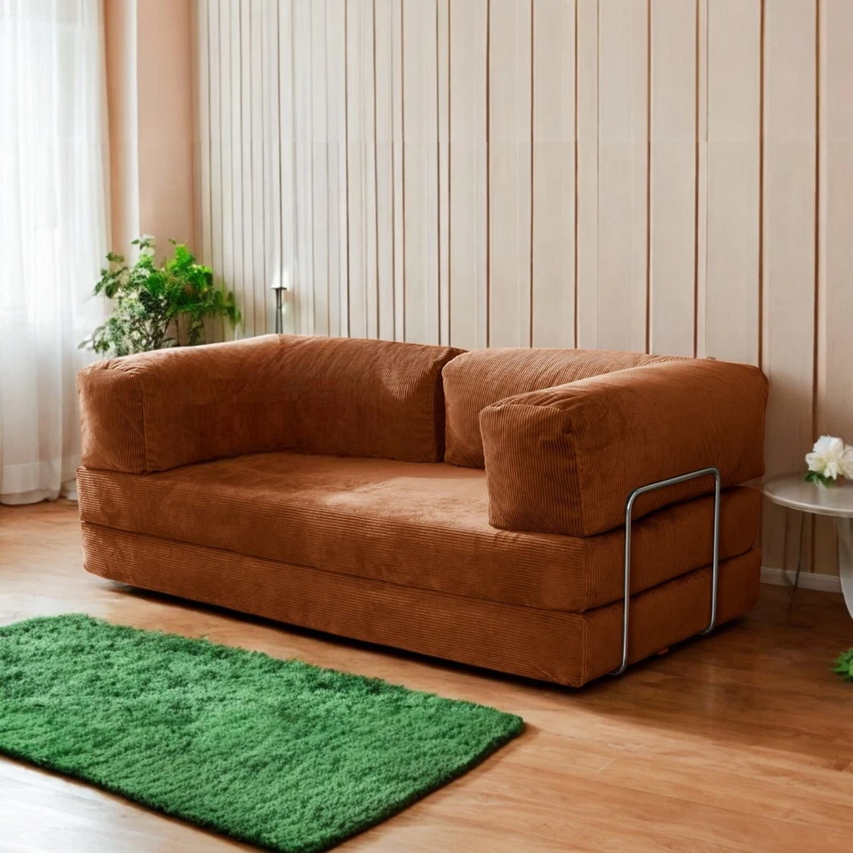 Sofá de peluche, sofá de piso, sofá de piso, sofá de peluche de terciopelo, sofá de actividades Foto 3 de 4