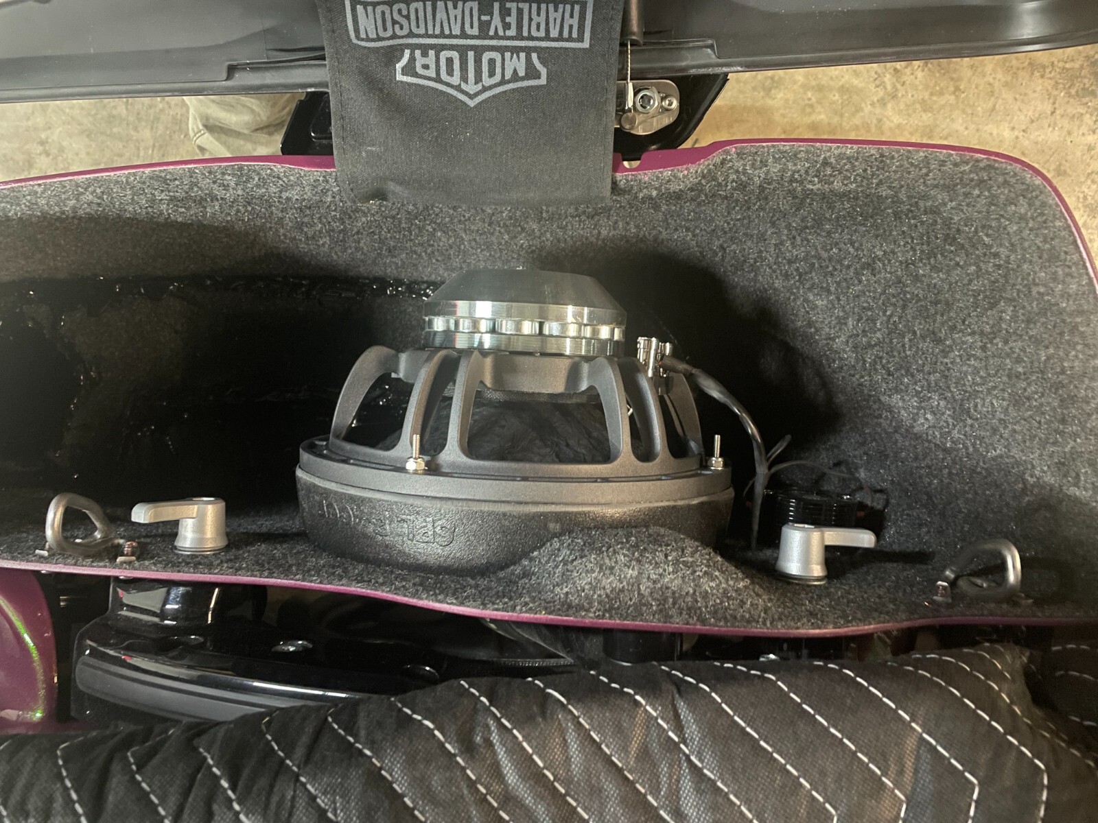 10" Harley Saddlebag MID-MOUNT Speaker Ring Adapters w/CLOTH 2014-2023