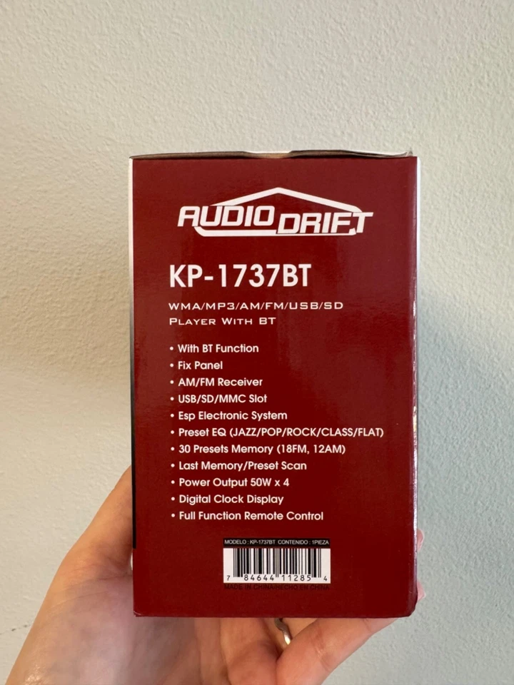Audiopipe KP1737BT Audiodrift Mechless Single Din Am/fm/bt/usb/ Remote 50x4 Watt - Image 3 of 4