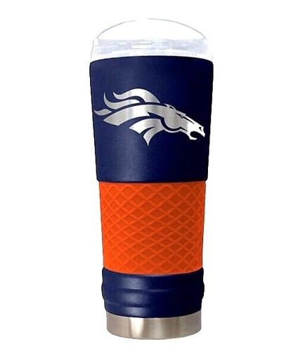 Denver Broncos Tumbler Powder Coated ROADIE Travel Mug 18oz