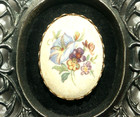 2 E A Riba Company Flower Cameo Wall Plaques Style 37 Metal Frames — photo 3