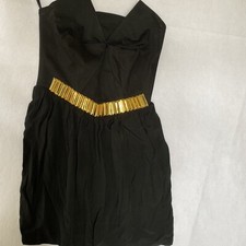 MAURIE & EVE Dress Women Party size 6  Sleeveless Strapless NWT Gold Stud 0194