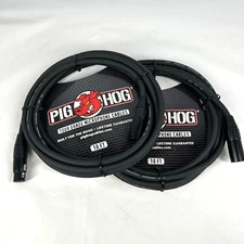 Pig Hog PHM10 High Performance 8mm XLR Mic Cable 10 FT 2 PACK