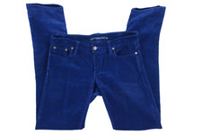 RAPLH LAUREN SPORT Womans Blue Corduroy Trousers Size 4 W30" L 31"
