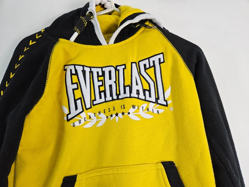 BOYS BLACK & YELLOW HOODIE EVERLAST 9-10 YEARS - Image 3 of 4