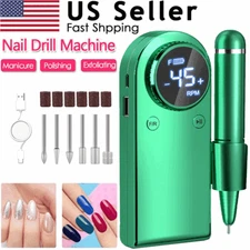 Upagrded 45000RPM Electric Nail Drill Machine Portable Manicure Pedicure US BK59