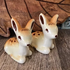 Vintage California Pottery Robert Simmons Deer Fawn Figurines "Miss Innocent" 2