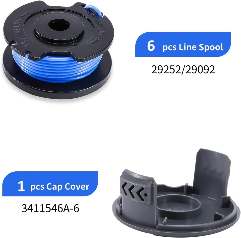 Carrete de repuesto de una sola línea de 0,065"" x 16 pies para recortadoras Greenworks Foto 2 de 4