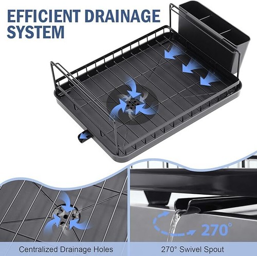 KINGRACK Escurridor de Platos, Acero Inoxidable Ampliable Cocina Plato de Gran Capacidad... - Imagen 57 de 57