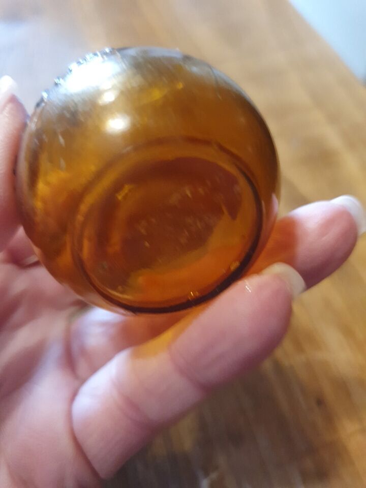 Vintage Valentine's Meat Juice Amber Tear Drop Shape Glass Bottle eBay