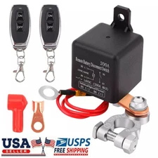 12V Car Isolator Battery Disconnect Relay Master Kill Switch Cut-off Dual Remote