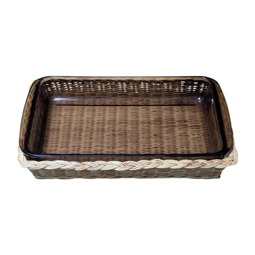 Vintage Pyrex Fireside Naturals Corning 2320 2 Quart Allzweckschale Rattankorb - Bild 3 von 24