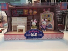 Fairytale Rabbit School Playset Bunny Figures Japan Sylvanian Families Style