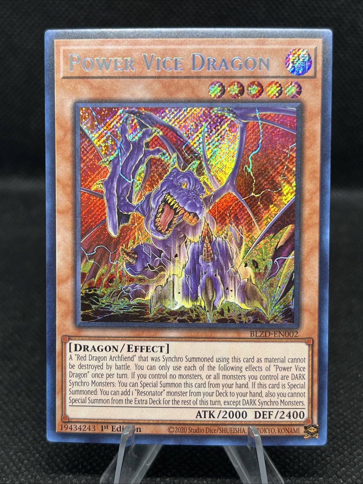 Power Vice Dragon BLZD-EN002 (YuGiOh Blazing Dominion) — is it worth grading?