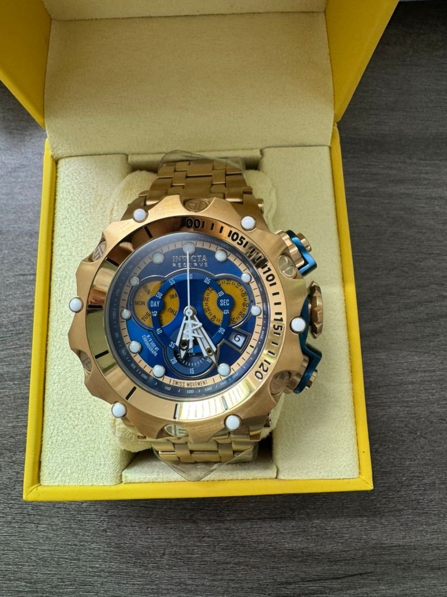 Invicta Venom Reserve 27791 Swiss Gold Quartz Rare 51mm | eBay
