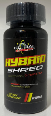 Global Supremacy Hybrid Shred Professional Cutting Stack 60 Capsules FREE SHIP