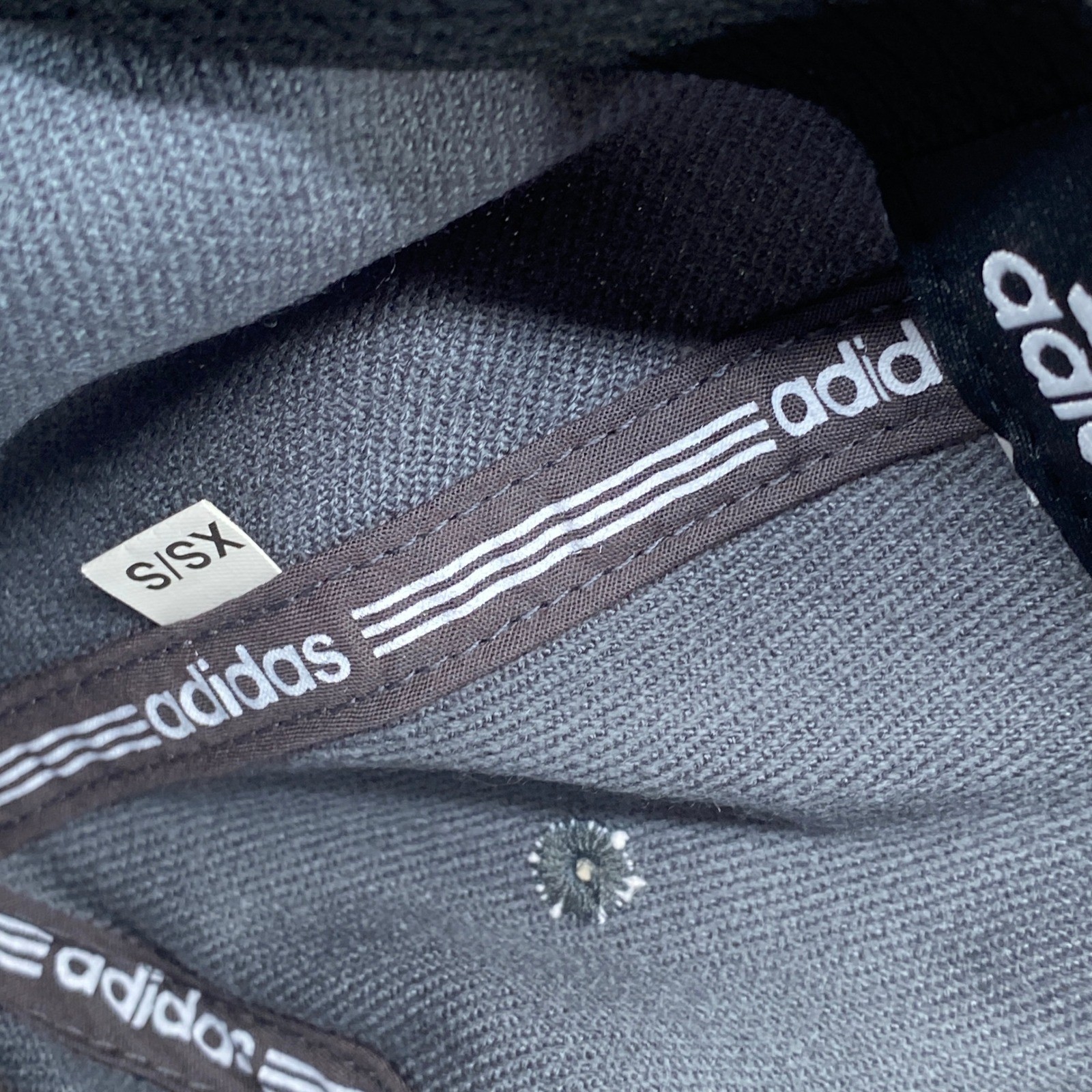 Adidas Flat Brim Baseball Cap OSFM Gray Snapback Youth Adjustable Logo