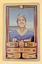 1983 PERMA GRAPHIC==GOLD==SUPER-STAR #-9 DALE MURPHY==ATLANTA BRAVES