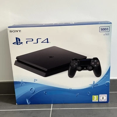 [BOÎTE VIDE + FOURREAU] POUR CONSOLE PLAYSTATION SONY PS4 500Go JET BLACK - Photo 1/4