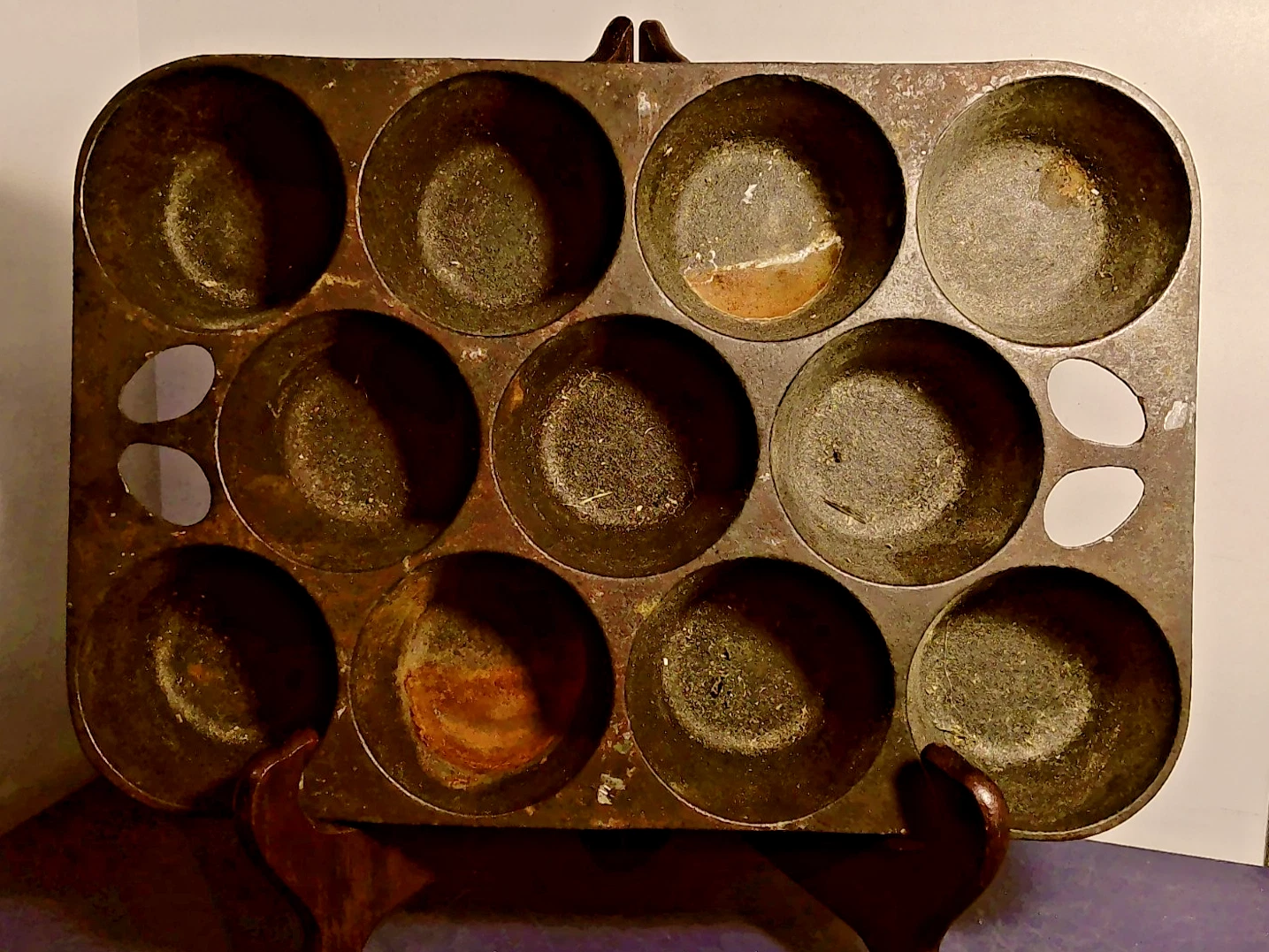 Wagner Ware Cast Iron Muffin Pan 11 Cup Popover USA Vintage