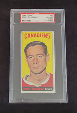 1964-65 TOPPS TALLBOYS BOBBY ROUSSEAU #80 SP GRADED PSA 8 (OC) NHL HOCKEY