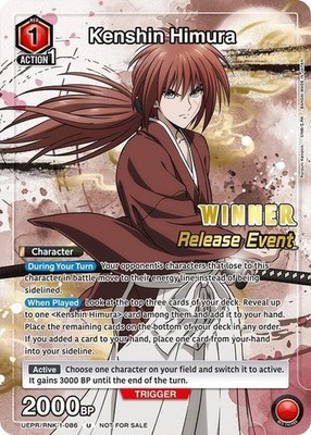 Kenshin Himura Winner Release Foil - UEPR/RNK-1-086 NM - Union Arena