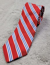 Brooks Brothers Makers Pure Silk Tie Mens Red Striped USA Made