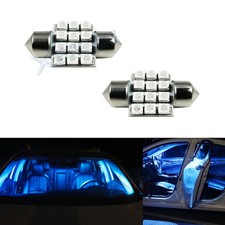 Ultra Blue 31mm Festoon 12-smd Interior Map Dome Led Light Bulbs De3175 De3022