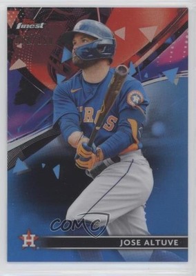 2021 Topps Finest Blue Refractor /150 Jose Altuve #96 2v5