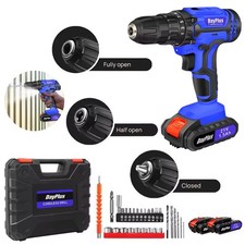 Cordless Drill Kit Electric Screwdriver Kit Cordless Drill Set Power Tool UK New