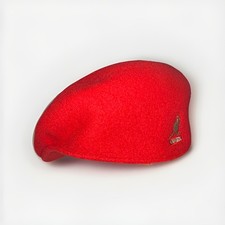 KANGOL Hat 504 Wool Flat Beret Ivy Cap 0258BC Winter Red Size M