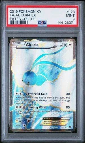 *PSA 9* Altaria EX Full Art 123/124 Ultra Rare Fates Collide Holo Pokemon Card