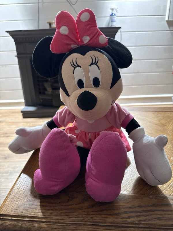 Disney Minnie Mouse Plush Pink Polka Dot Dress Stuffed Toy Jay Franco 12” Doll