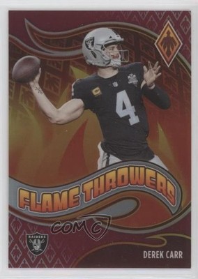 2021 Panini Phoenix Flame Throwers Red 194/199 Derek Carr #FT-12 n0c