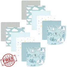 Hudson Baby Washcloths Boy Elephant 12pk One Size