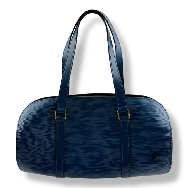 Louis Vuitton Soufflot Blue Epi Leather Handbag