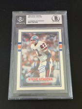 1989 Topps Traded Steve Atwater RC Rookie On Card Auto Autograph BGS Authentic. rookie card picture