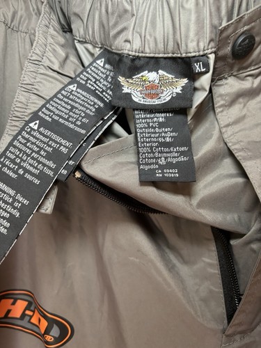 HARLEY DAVIDSON Rain Pants Mens M Gray Windbreaker Style Waterproof Riding Gear - Bild 4 von 10