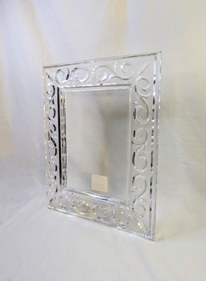 Waterford Marquis Lead Crystal Frame Arabesque Scroll 5''x7'' Photo Size Wedding