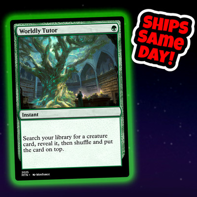 Worldly Tutor - Custom Art Magic: The Gathering Playtest Card - Commander EDH