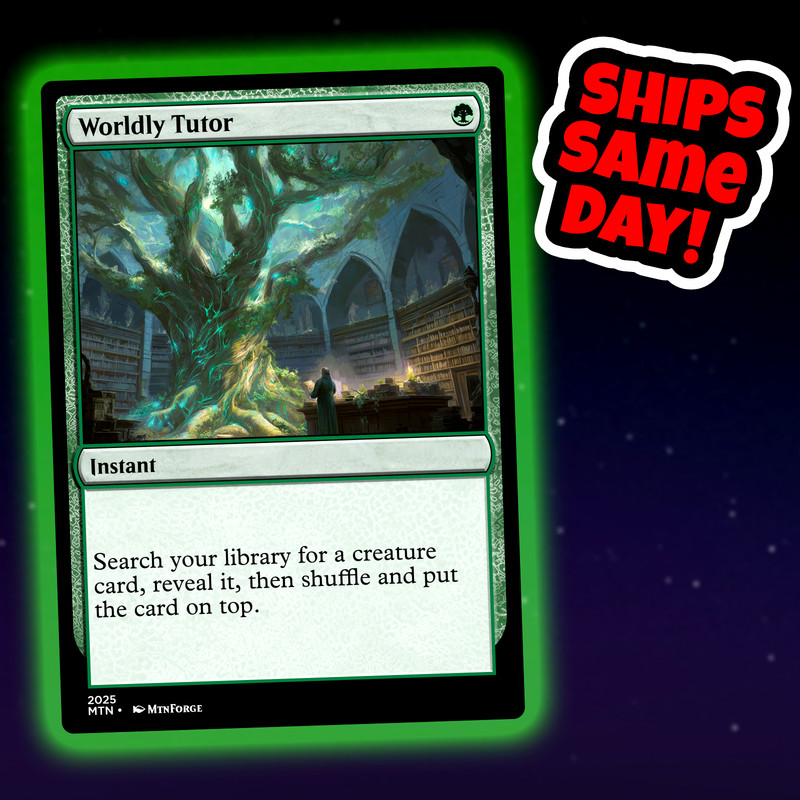 Worldly Tutor - Custom Art Magic: The Gathering Playtest Card - Commander EDH