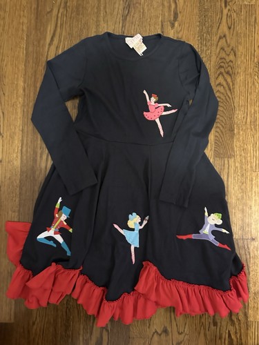 Lemon Loves Lime Nutcracker Ballet Christmas Holiday Twirl Dress Applique-size 8