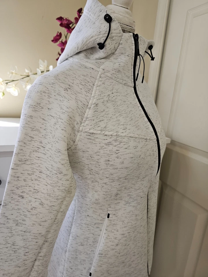 Tangerine Women's Active Moisture Wick Hoodie Full Zip Jacket White Gray Sz.S - Image 4 of 4