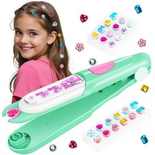 kidzkube Hair Gem Stamper Kit, Bling Jewels for Red Pink Purple Green