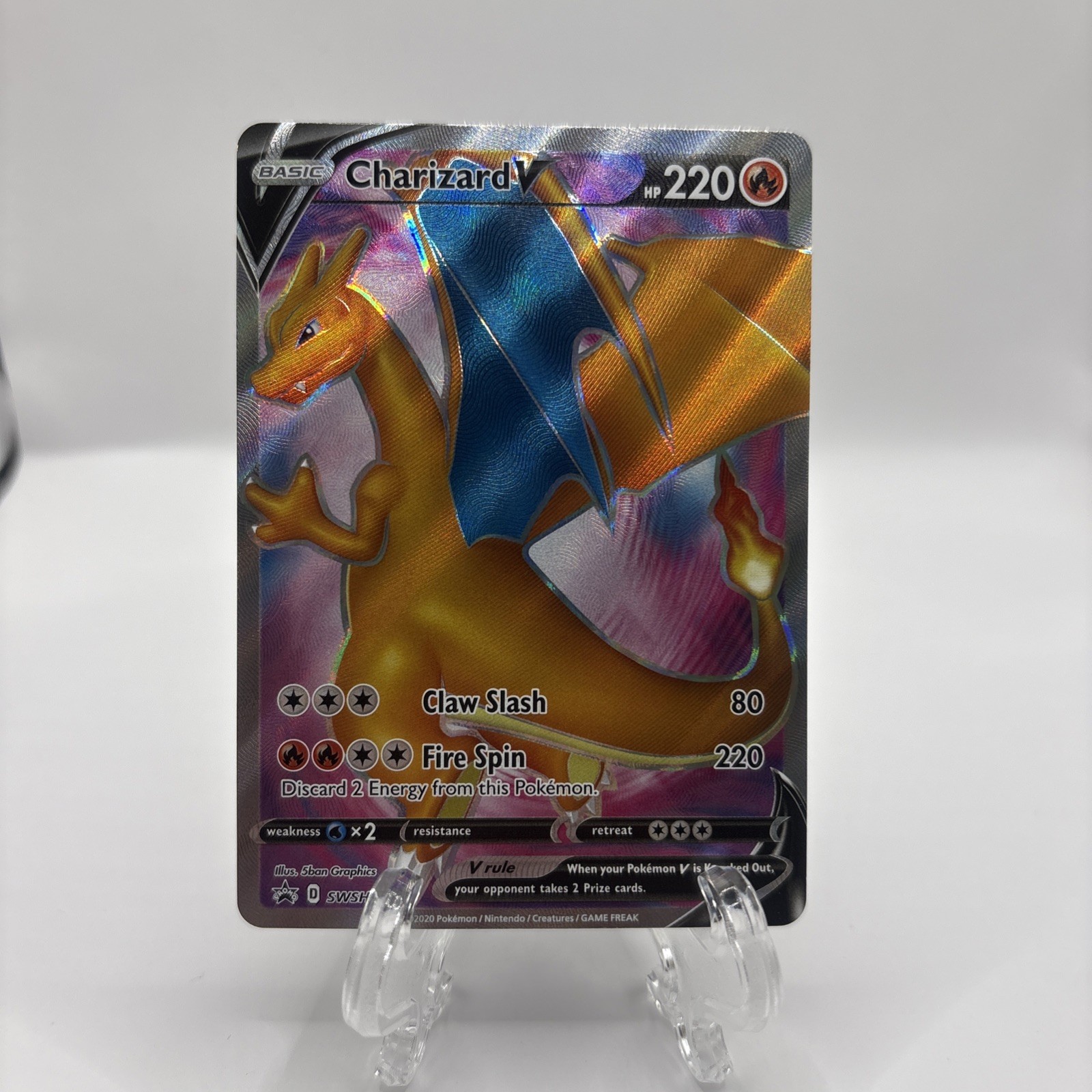 Pokémon TCG Card Charizard V SWSH050 Promo NM Champions Path NM