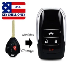 Modified Flip Remote Key Shell Case Fob 4 Button for Toyota RAV4 Camry for Scion