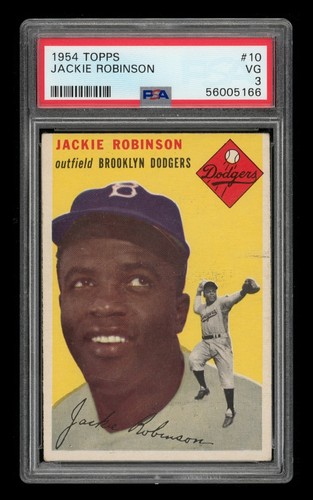 1954 Topps Set-Break # 10 Jackie Robinson PSA 3 VG