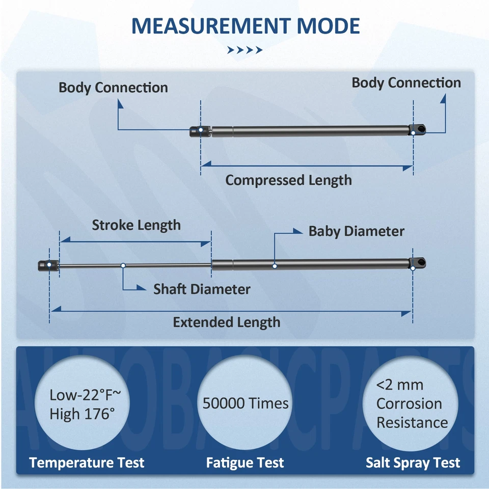 For 2002-2006 Chevy Trailblazer EXT 4 Pcs Window + Tailgate Lift Supports Struts Foto 4 de 4