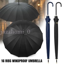16 Rippen automatischer Regenschirm zum Öffnen Reisen winddicht kompakt stark faltbar UK